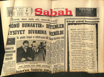 Sabah Gazetesi 7 Şubat 1967 - Yüzlerce Rus Moskovadaki Çin Elçiliğine Yürüdü GZ77353 - 1