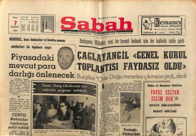 Sabah Gazetesi 7 Temmuz 1967 - İmam Hatip Okullarının Müfredatı Tanıtılıyor GZ64167 - 1