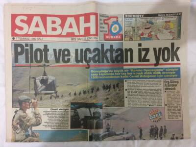 Sabah Gazetesi 7 Temmuz 1992 - Mitterrandın Eşine Suikast GZ72966 - 1