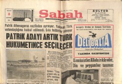 Sabah Gazetesi 8 Ağustos 1968 - Patrik Adayı Artık Türk Hükümetince Seçilecek GZ64261 - 2