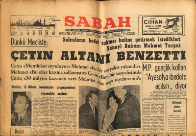Sabah Gazetesi 8 Aralık 1965 - TMTF Kongresinde Kavga Çıktı GZ74797 - 1