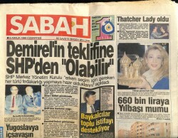 Sabah Gazetesi 8 Aralık 1990 - 660 Bin Liraya Yılbaşı Mumu GZ62130 - 2