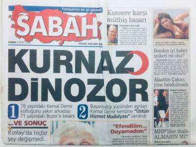 Sabah Gazetesi - 8 Ekim 1999 - Kurnaz Dinozor, Cigulinin Yeni Binnazı GZ46056 - 1