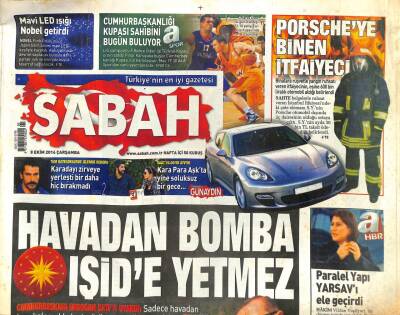 Sabah Gazetesi 8 Ekim 2014 - Eski CIA Şefi Leon Panettadan Ürküten Öngörü Işidle Savaş 30 Yıl Sürer GZ98479 - 1