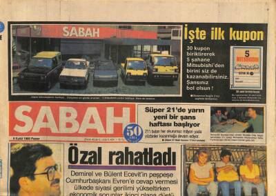 Sabah Gazetesi 8 Eylül 1985 - Halkçı Parti SODEP Birleşmesinde Pürüz GZ113942 - 1