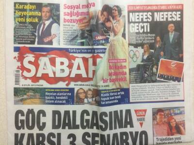 Sabah Gazetesi 8 Eylül 2013 - Göç Dalgasına Karşı 3 Senaryo GZ29733 - 1