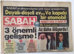 Sabah Gazetesi 8 Haziran 1985 - Cindoruk İstersek Özalı Düşürürüz GZ16030 - 2