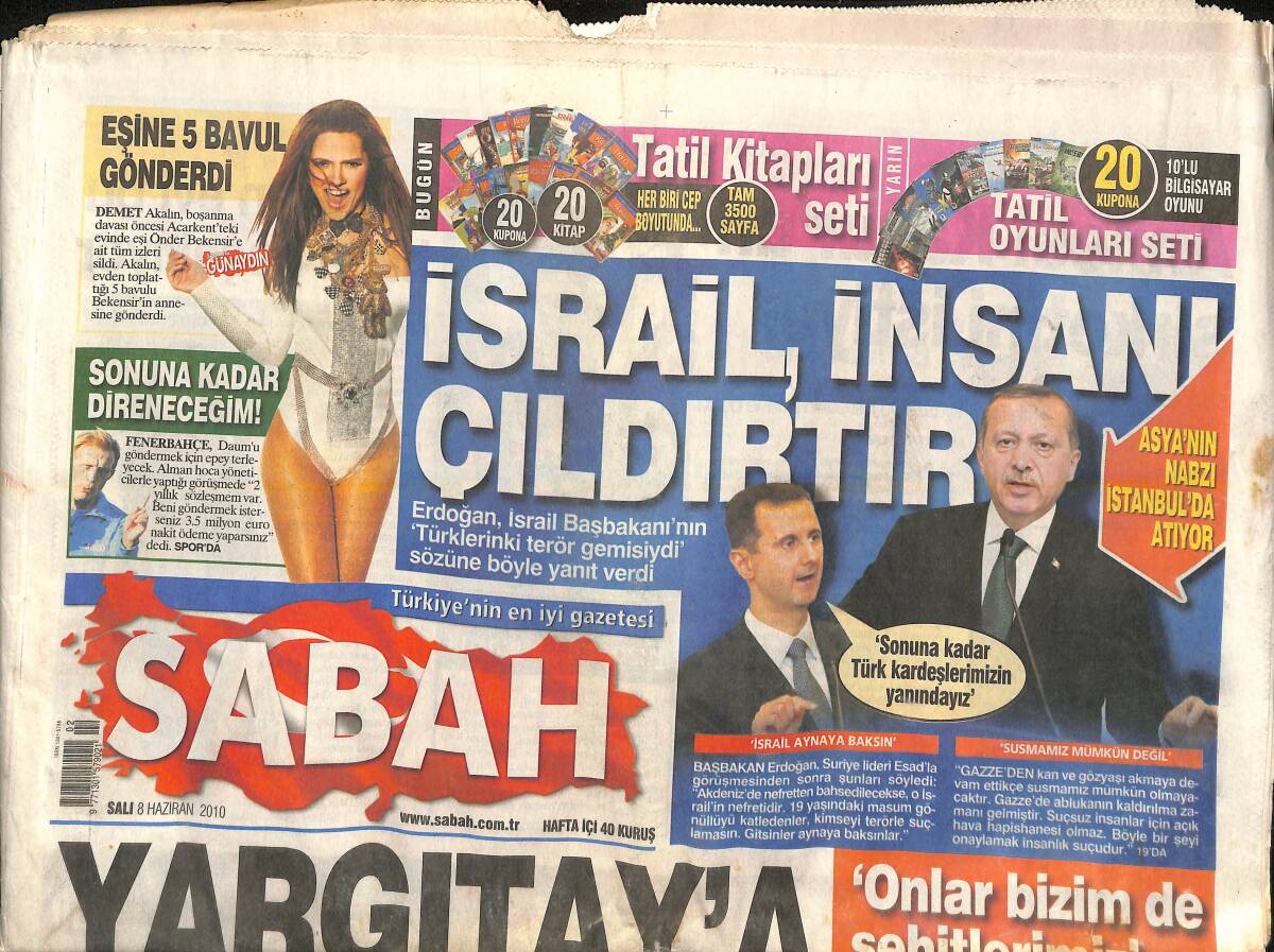 Sabah Gazetesi 8 Haziran 2010 - Demet Akalın Eşine 5 Bavul Gönderdi - Sezen Aksu'dan Dijital Rekor GZ155793 - 1