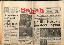 Sabah Gazetesi 8 Kasım 1966 - 10 Bin Hukuklu Derslere Boykot Etti GZ64043 - 1