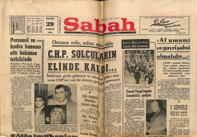 Sabah Gazetesi 8 Mart 1966 - AP Müessif Hadiseler CHPnin Tahrikidir GZ64064 - 2