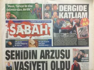 Sabah Gazetesi 8 Ocak 2015 - Şehidin Arzusu Vasiyeti Oldu GZ29520 - 1