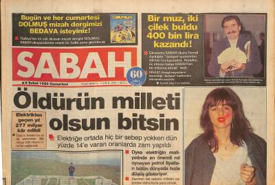 Sabah Gazetesi 8 Şubat 1986 - İmralıdaki Üç Mezar Devlet Töreni Bekliyor - Samime Sanay , 15 Milyon Kazandı 19 Milyon Ceza Yedi GZ126216 - 1