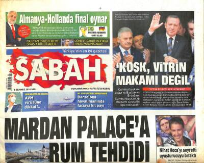 Sabah Gazetesi 8 Temmuz 2014 - Tansu Çiller , Ayak Bileğini Kırdı - Barselona Havalimanında Faciaya Kıl Payı GZ98481 - 1