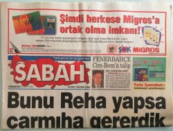 Sabah Gazetesi 9 Ekim 1999 Bunu Reha Yapsa Çarmıha Gererdik -GZ44052 - 1