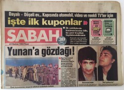 Sabah Gazetesi 9 Haziran 1985 - Türkan Şoray - Cihan Ünal Çifti Kızları Yağmur İle Birlikte Görünüyor GZ16031 - 2