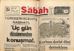 Sabah Gazetesi 9 Kasım 1978 - Erbakan Olaylar İç Harbi Başlatma Provalarıdır Dedi GZ63964 - 1