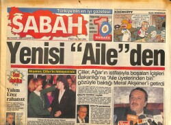 Sabah Gazetesi 9 Kasım 1996 - Sultan Türkan Şoray Stüdyoda - Zeki Müren İlk Vasiyetinde Tüm Mal Varlığını TEV'e Bırakmış GZ147863 - 1