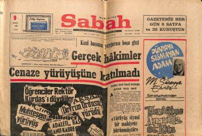 Sabah Gazetesi 9 Mayıs 1969 - Kızıl Basının Yaygarası Boşa Gitti GZ64038 - 1