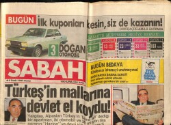 Sabah Gazetesi 9 Ocak 1987 - Muazzez Abacı Gecesi GZ62905 - 2