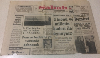 Sabah Gazetesi 9 Şubat 1972 - İnönü Ve Demirel Milletin Kaderi İle Oynuyor - GZ15417 - 2