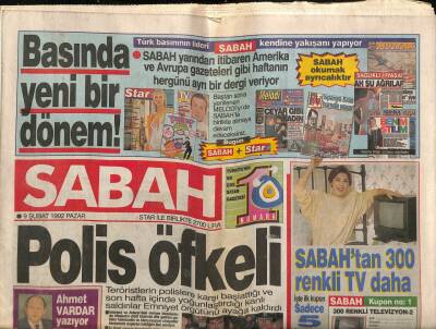 Sabah Gazetesi 9 Şubat 1992 - Kayahan Çığ Şehitleri İçin Konser Verecek GZ81479 - 1