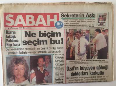 Sabah Gazetesi 9 Temmuz 1986 - Blue- Jeanin Muhteşem Dönüşü , Özalın Taktiği Rabbena Hep Bana GZ20926 - 1