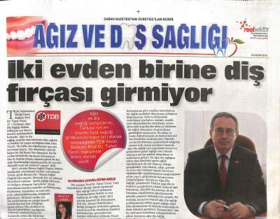 Sabah Gazetesi Ağız Ve Diş Sağlığı Eki 24 Kasım 2014 - Ortodontik Tedavisi GZ107050 - 1