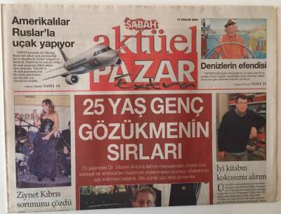 Sabah Gazetesi Aktüel Eki Eki 12 Aralık 2004 - 25 Yaş Genç Gözükmenin Sırları GZ20987 - 1