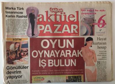 Sabah Gazetesi Aktüel Pazar Eki 10 Ekim 2004 - Dünya Briç Ustaları İstanbulda GZ20997 - 1