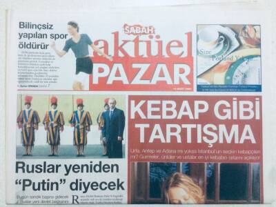 Sabah Gazetesi Aktüel Pazar Eki - 14 Mart 2004 - Ruslar Yeniden Putin Diyecek GZ46428 - 1