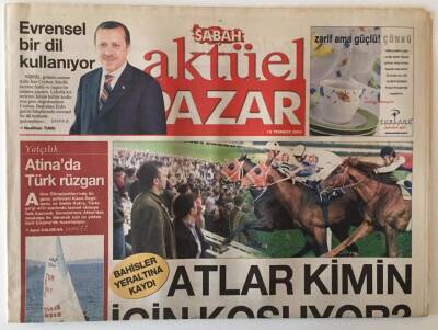 Sabah Gazetesi Aktüel Pazar Eki 18 Temmuz 2004 - Bahisler Yer Altına Kaydı Atlar Kimin İçin Koşuyor GZ20754 - 1