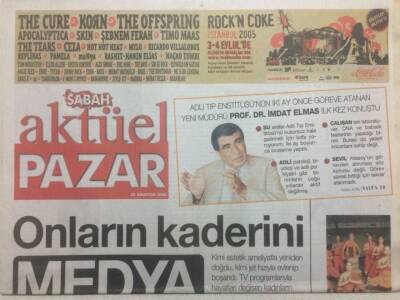 Sabah Gazetesi Aktüel Pazar Eki 28 Ağustos 2005 - Sekiz Shaolın Rahibi Gülben Ergen İçin Çinden Geldi GZ38527 - 1
