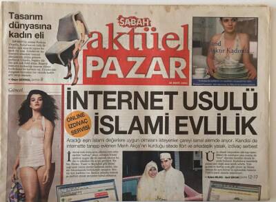 Sabah Gazetesi Aktüel Pazar Eki 28 Mart 2004 - Milli Takıma Yerli Bir Patron Aranıyor , İnternet Usulü İslami Evlilik GZ20771 - 1