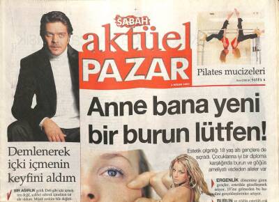 Sabah Gazetesi Aktüel Pazar Eki 3 Nisan 2005 - Mehmet Barlas İsmet İnönüyle Misket Oynardım GZ109740 - 1