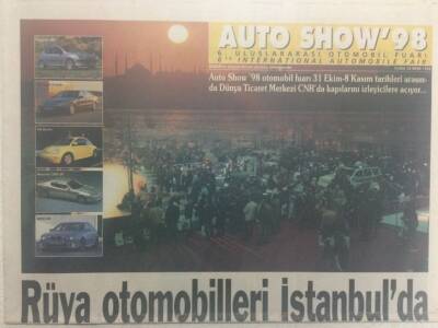 Sabah Gazetesi Auto Show98 Eki 30 Ekim 1998 - Rüya Otomobilleri İstanbulda GZ32798 - 1