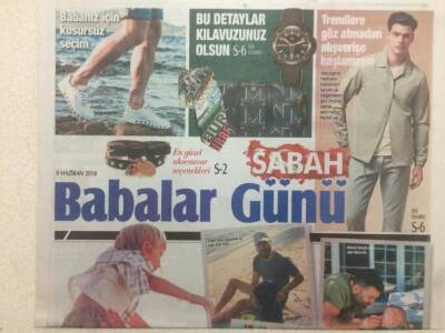 Sabah Gazetesi Babalar Günü Eki 9 Haziran 2018 - İyi ki Baba Olmuşum GZ50700 - 1
