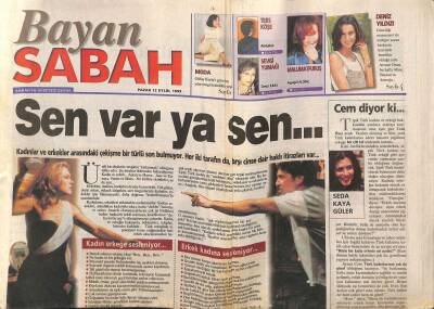 Sabah Gazetesi Bayan Eki 12 Eylül 1999 - Kadınlar Ve Erkekler Arasındaki Çekişme Bir Türlü Son Bulmuyor GZ116179 - 1