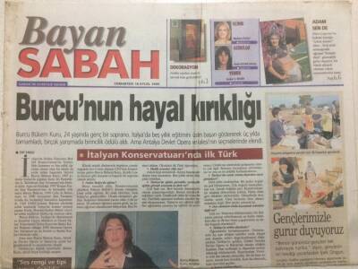 Sabah Gazetesi Bayan Eki 18 Eylül 1999 - Burcunun Hayal Kırıklığı GZ47841 - 1
