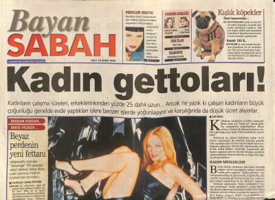 Sabah Gazetesi Bayan Eki 19 Ekim 1999 - Kadın Gettoları ! GZ116176 - 1