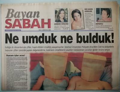 Sabah Gazetesi Bayan Eki 3 Ağustos 1999 Hem Tanrıça Kalabilmek -GZ37367 - 1