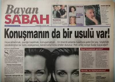 Sabah Gazetesi Bayan Eki 4 Eylül 1999 Konuşmanın Da Bir Usulü Var -GZ37368 - 1