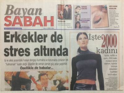 Sabah Gazetesi Bayan Eki 5 Ekim 1999 - Erkekler de Stres Altında GZ34111 - 1