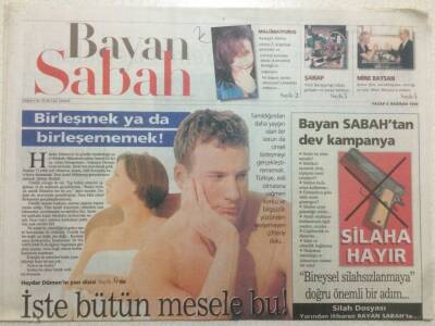 Sabah Gazetesi Bayan Eki 6 Haziran 1999 - Silah Ve Şiddete Hayır GZ47834 - 1