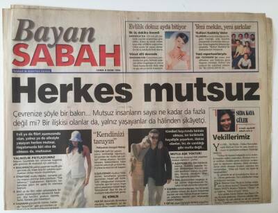 Sabah Gazetesi Bayan Eki - 7 Mart 1996 - Elif Dinçer İle Sohbet - GZ43975 - 1