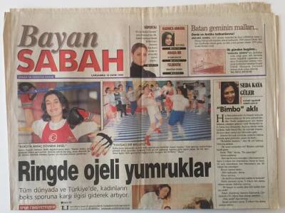 Sabah Gazetesi Bayan Sabah Eki 13 Ekim 1999 - Ringde Ojeli Yumruklar GZ22348 - 1