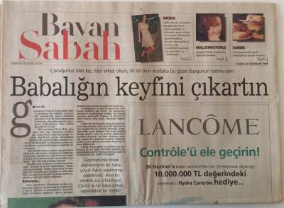 Sabah Gazetesi Bayan Sabah Eki 20 Haziran 1999 - Babalığın Keyfini Çıkartın GZ22345 - 1