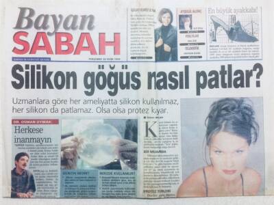 Sabah Gazetesi Bayan Sabah Eki 28 Ekim 1999 - Silikon Göğüs Nasıl Patlar GZ42834 - 1