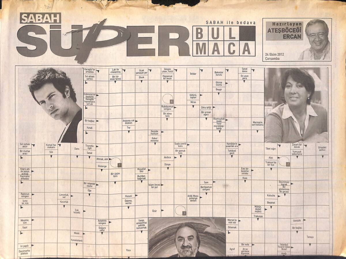 Sabah Gazetesi Bulmaca Eki 24 Ekim 2012 GZ159782 - 1