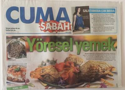 Sabah Gazetesi Cuma Eki 1 Mayıs 2009 - Yöresel Yemeklerin Kare Ası GZ22391 - 1