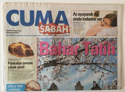 Sabah Gazetesi Cuma Eki 10 Nisan 2009 - Bahar Tatili Kapadokya ,Assos,Fethiye GZ20721 - 1